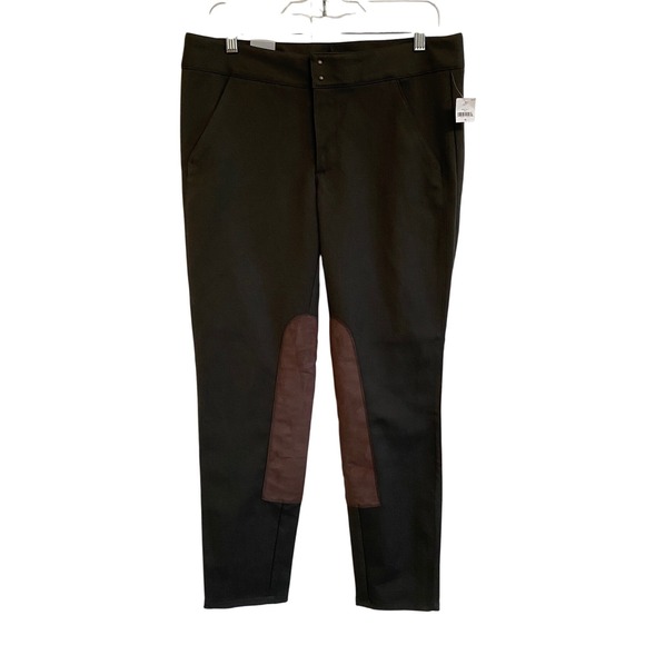 Gap Women's Size 10 Skinny Riding Pants Brown Black Two Tone NWT Stretch - Picture 1 of 12